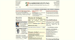 Desktop Screenshot of karrierezeitung.de