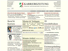 Tablet Screenshot of karrierezeitung.de
